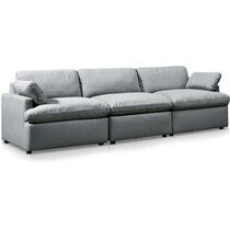 cozy gray  pc power reclining sofa   