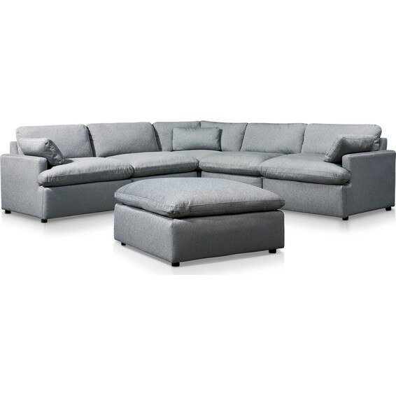 Cozy 5Piece Power Reclining Sectional with 2 Reclining Seats Value
