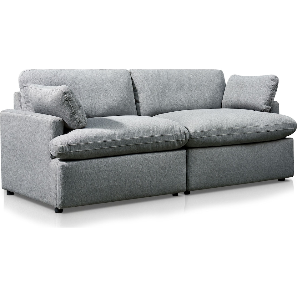 cozy gray sofa   