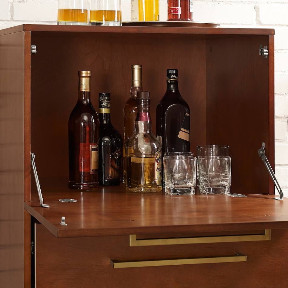 craig dark brown bar cabinet   