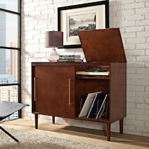 craig dark brown tv console   