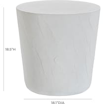 crater gray accent table   