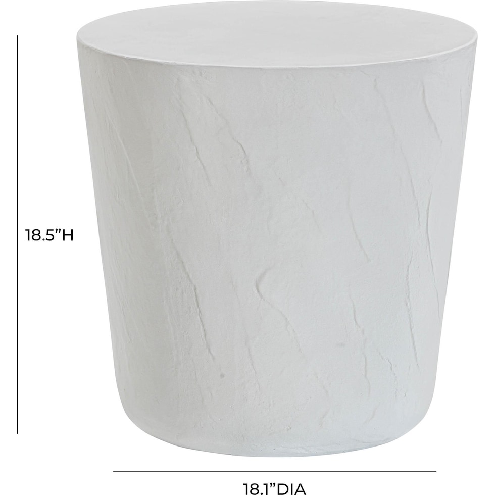 crater gray accent table   