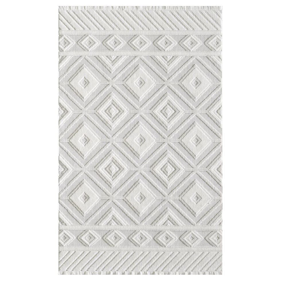 cremini white area rug  x    