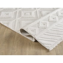 cremini white area rug  x    