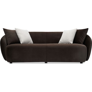 Crescent Sofa - Dark Brown