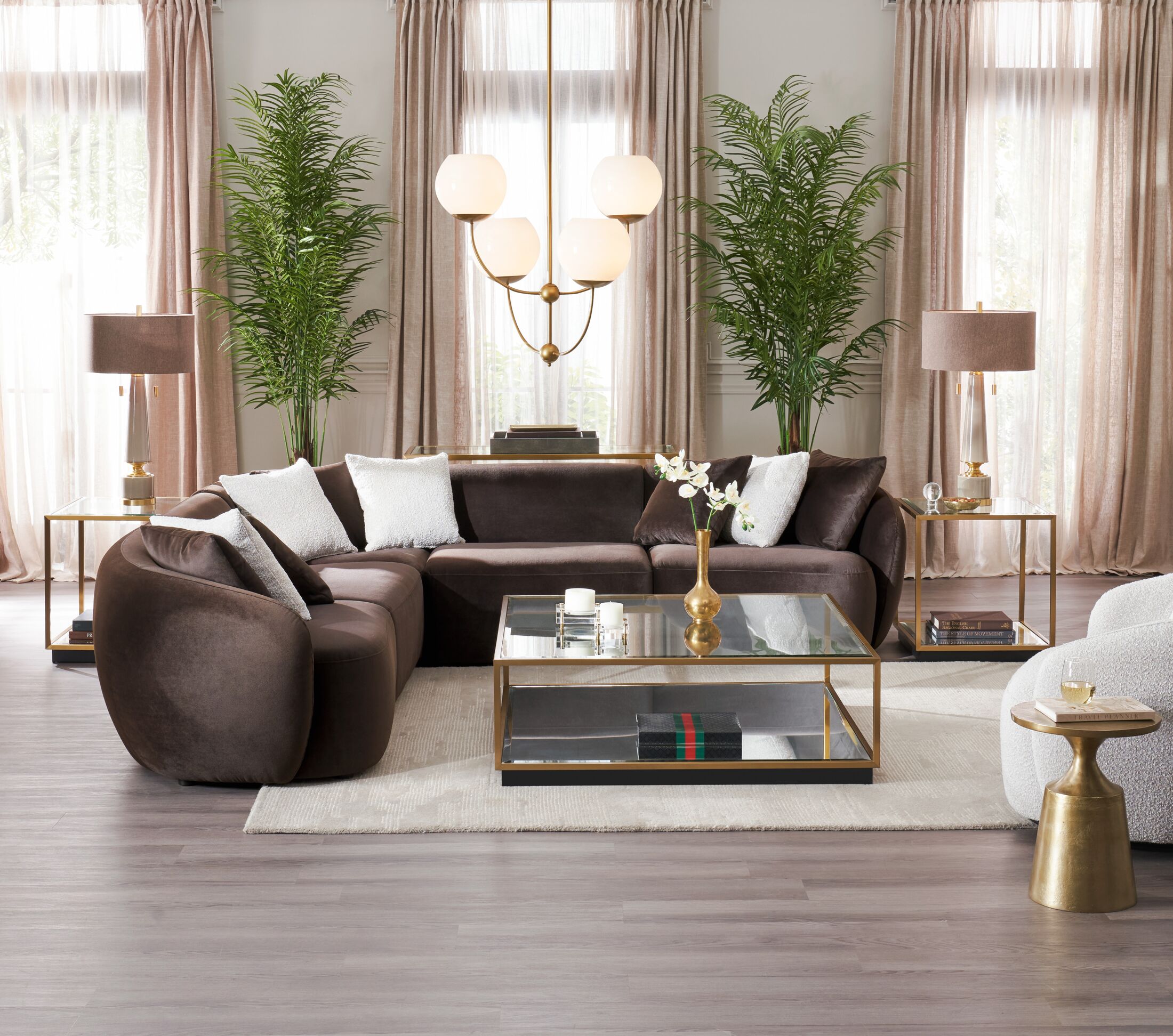 Crescent 2-Piece Sofa - Dark Brown | Value City Furniture