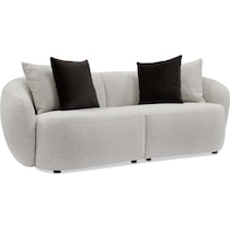 crescent white sofa   