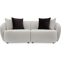 crescent white sofa   