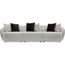 crescent white sofa   