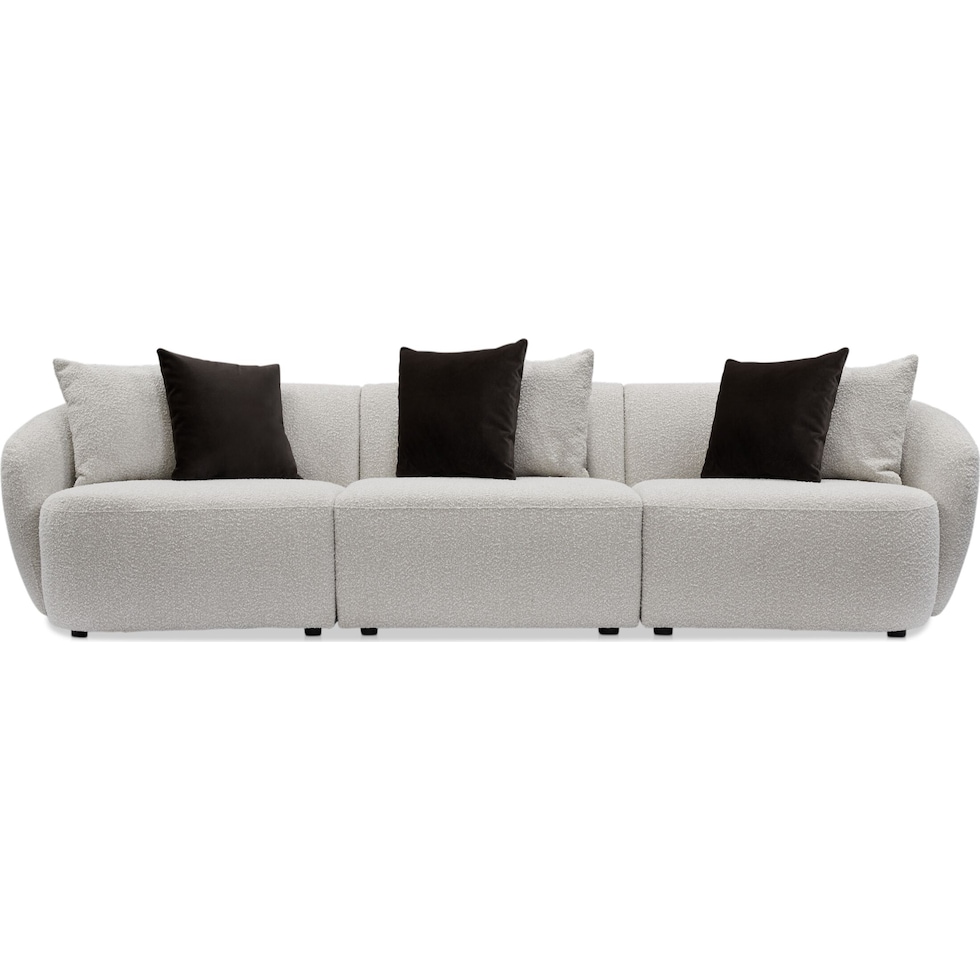 crescent white sofa   