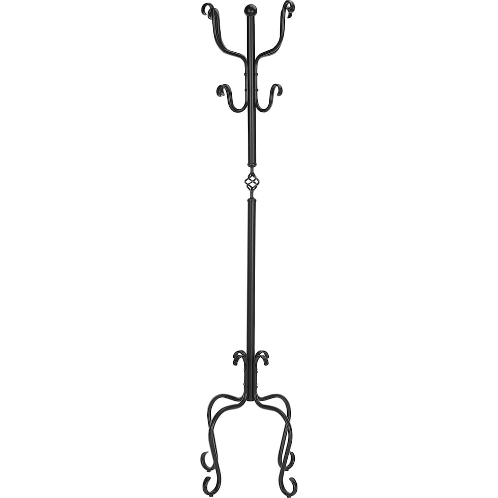 creswell black coat rack   