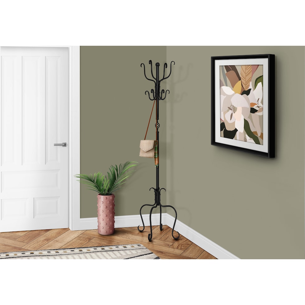 creswell black coat rack   