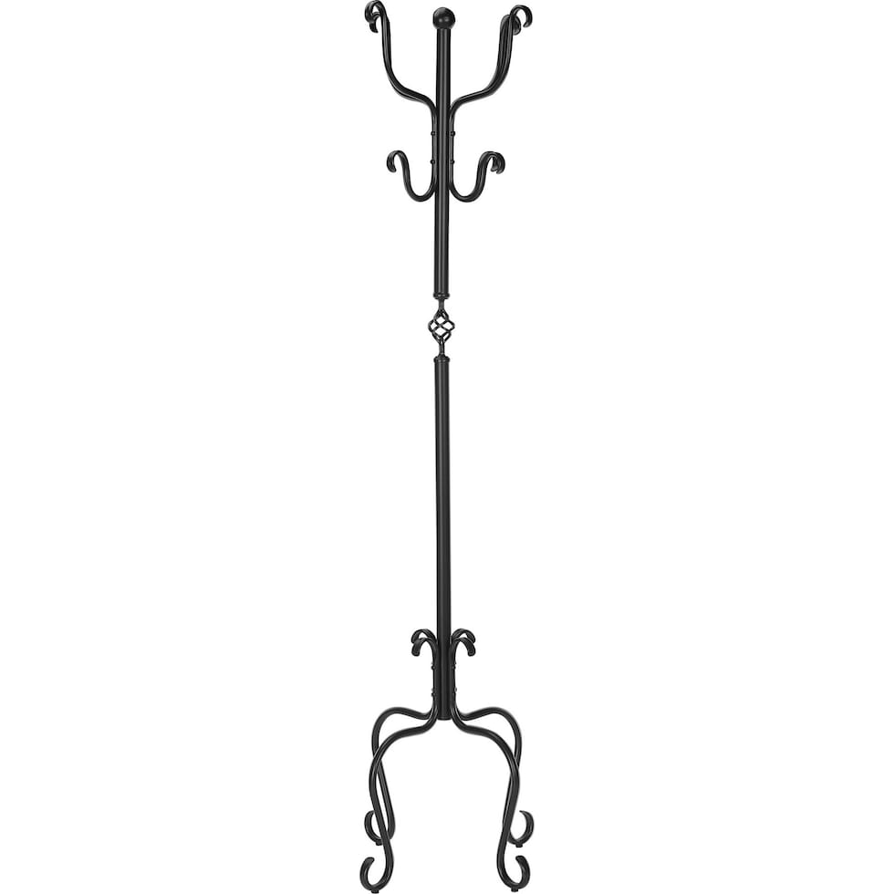 creswell black coat rack   