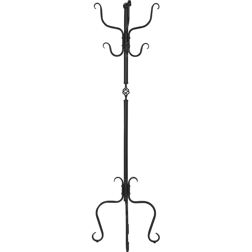 creswell black coat rack   