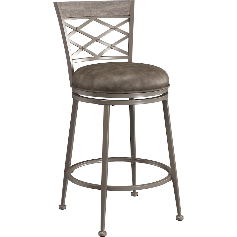 crisley pewter counter height stool   