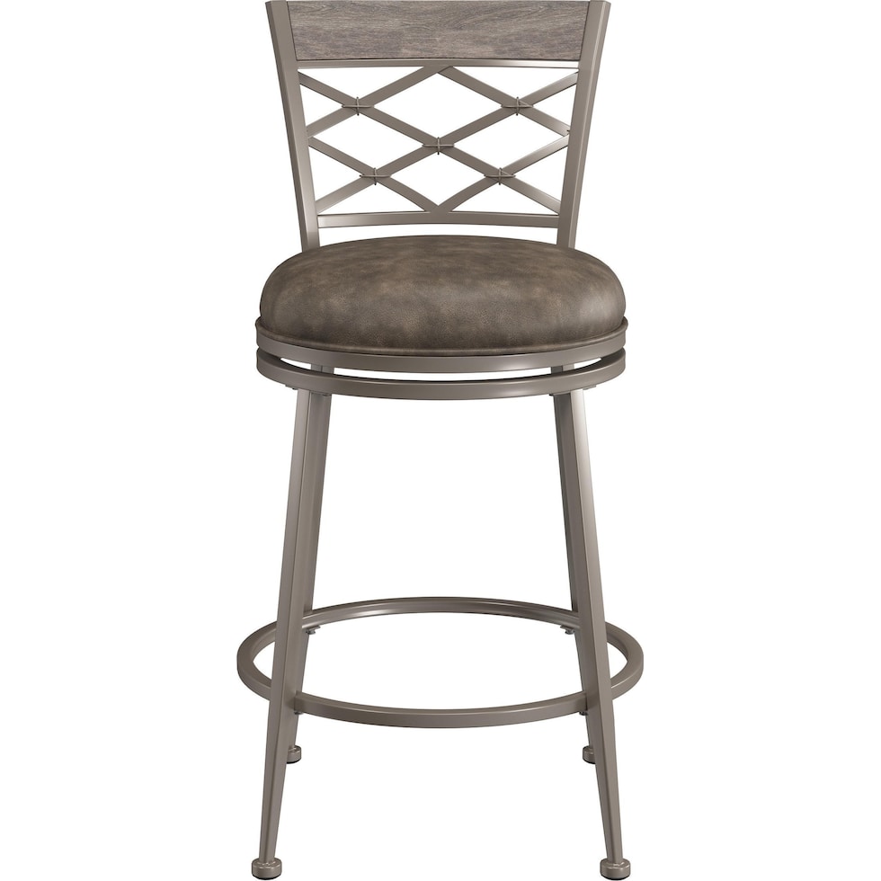 crisley pewter counter height stool   