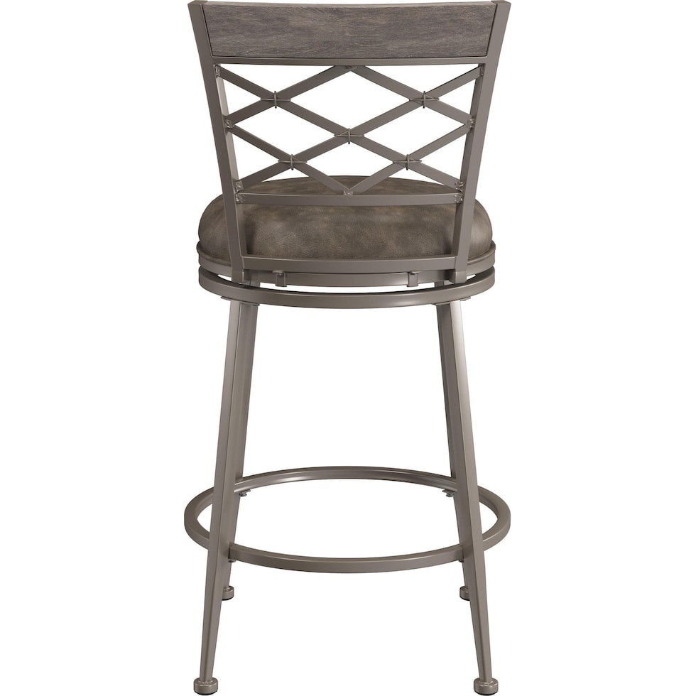 crisley pewter counter height stool   