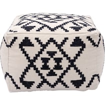 cristal beige black ottoman   