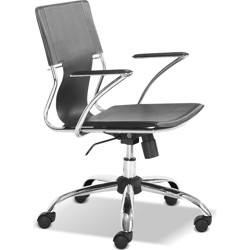 crowley black office chair   