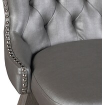 crownly silver gray bar stool   