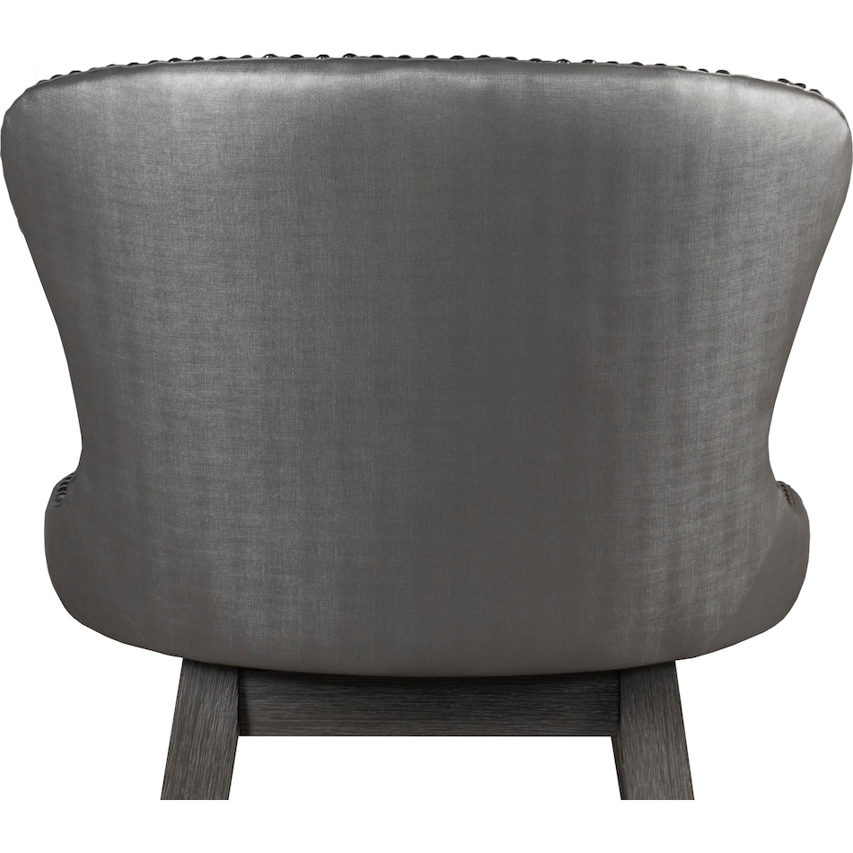 crownly silver gray counter height stool   