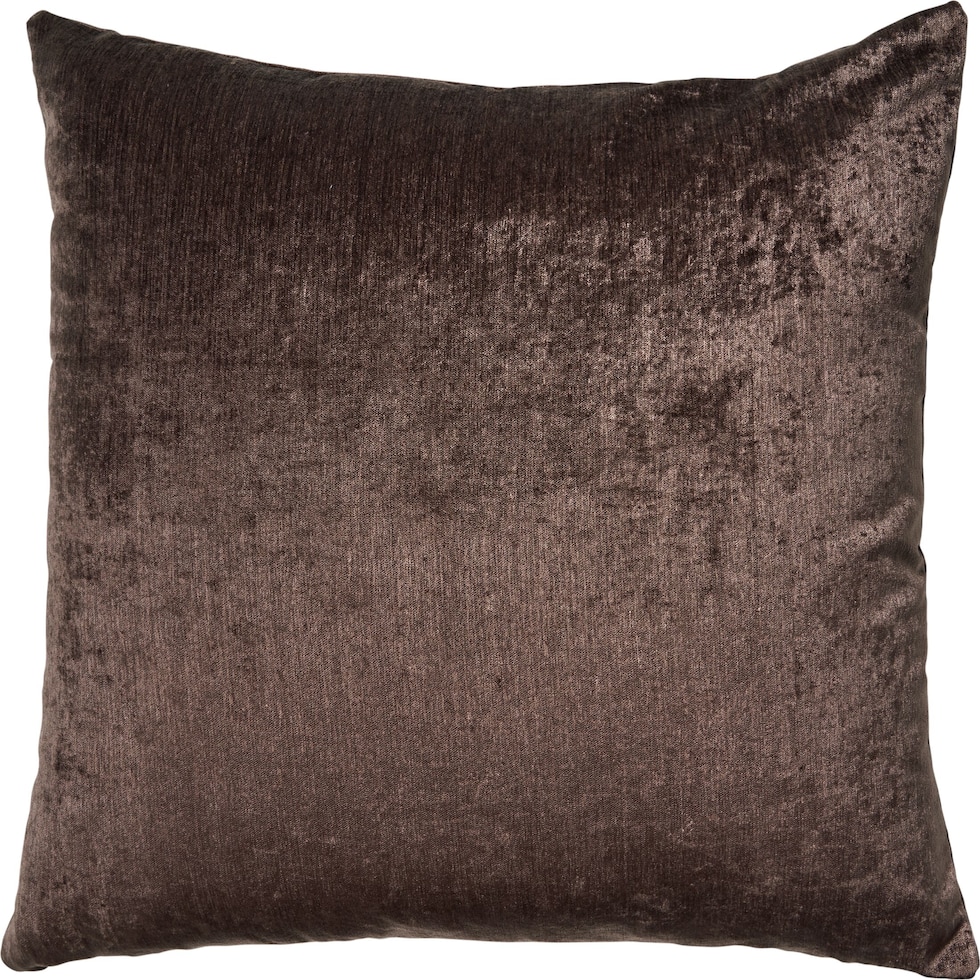 crush dark brown accent pillow   