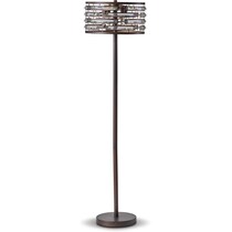 crystal bronze dark brown floor lamp   