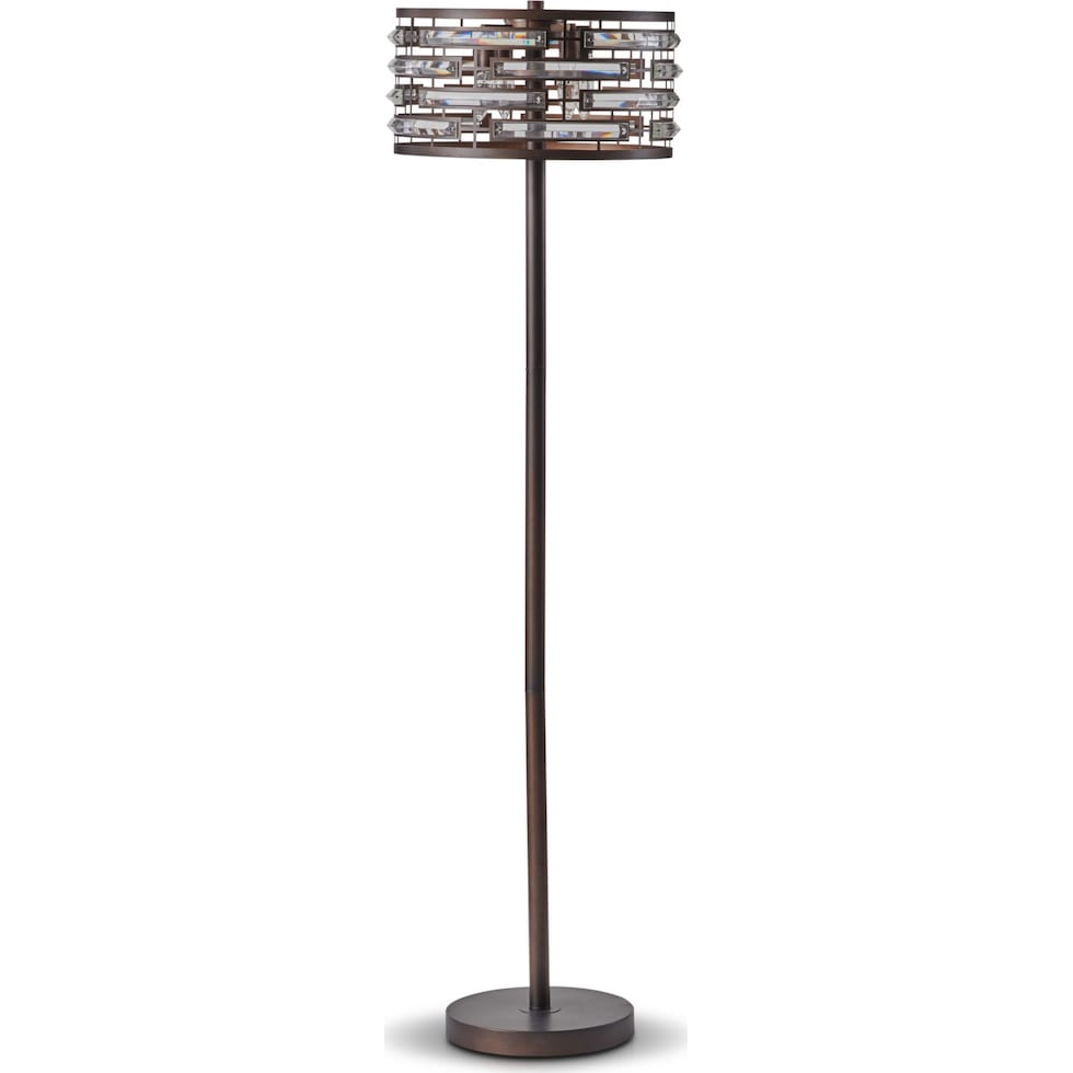 crystal bronze dark brown floor lamp   