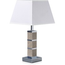 crystal cubes silver table lamp   