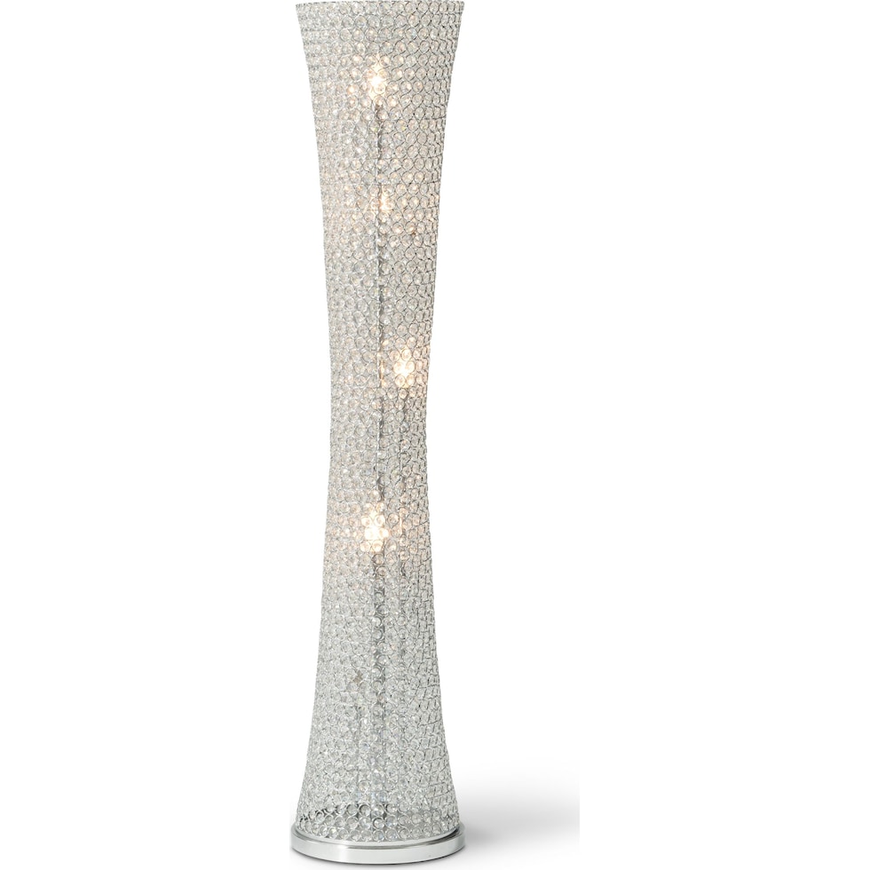 crystal curve glass floor lamp   