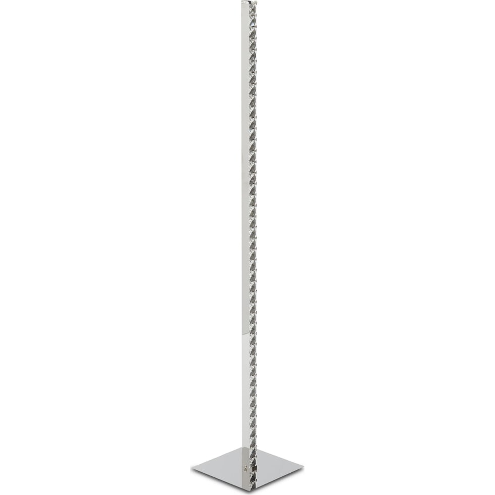 crystal rod silver floor lamp   