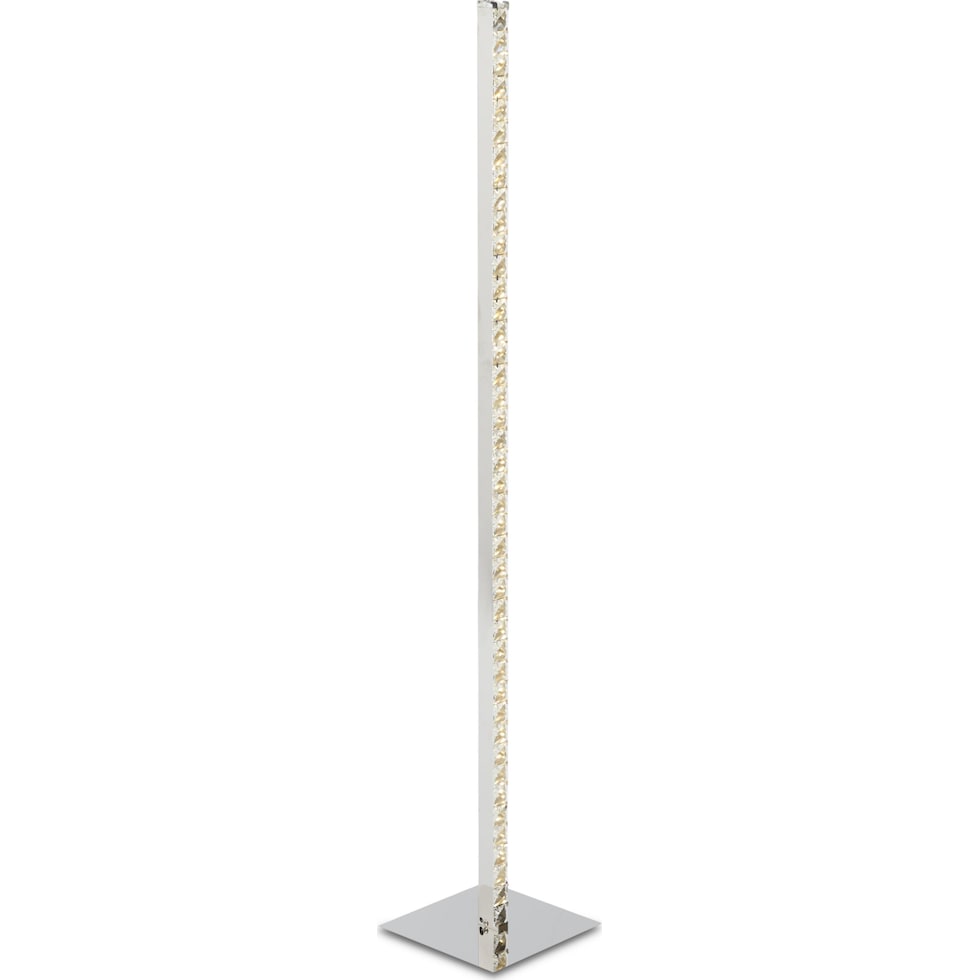 crystal rod silver floor lamp   