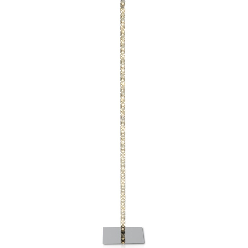 crystal rod silver floor lamp   