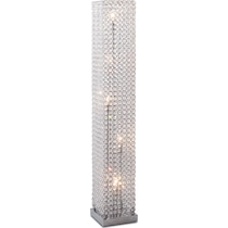 crystal tower silver floor lamp   