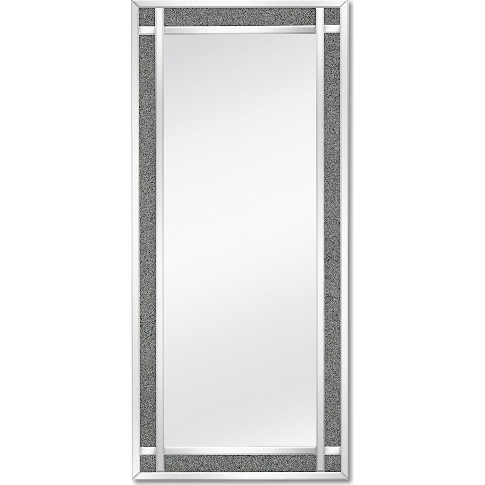 crystal mirrored floor mirror   