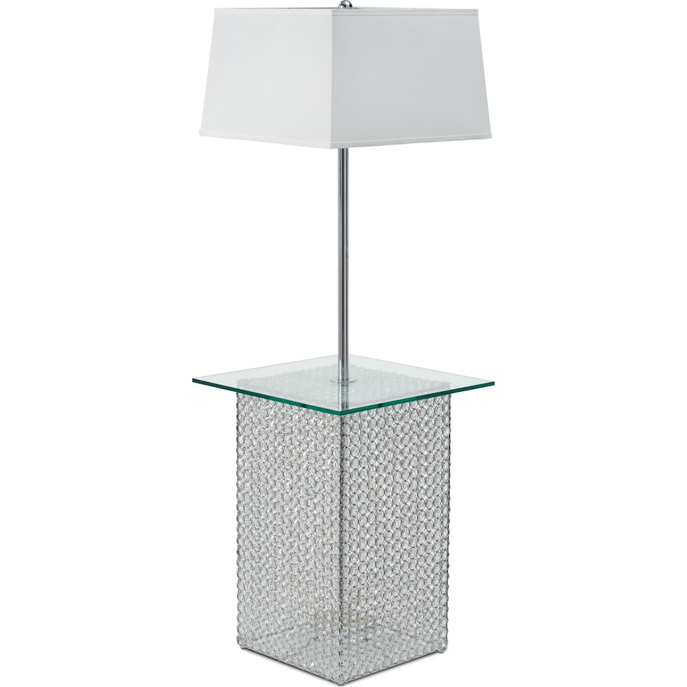 crystal silver floor lamp   