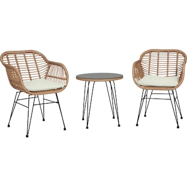 Cumberland Outdoor Set of 2 Chairs and End Table