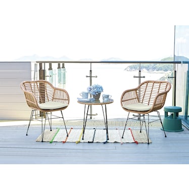 Cumberland Outdoor Set of 2 Chairs and End Table