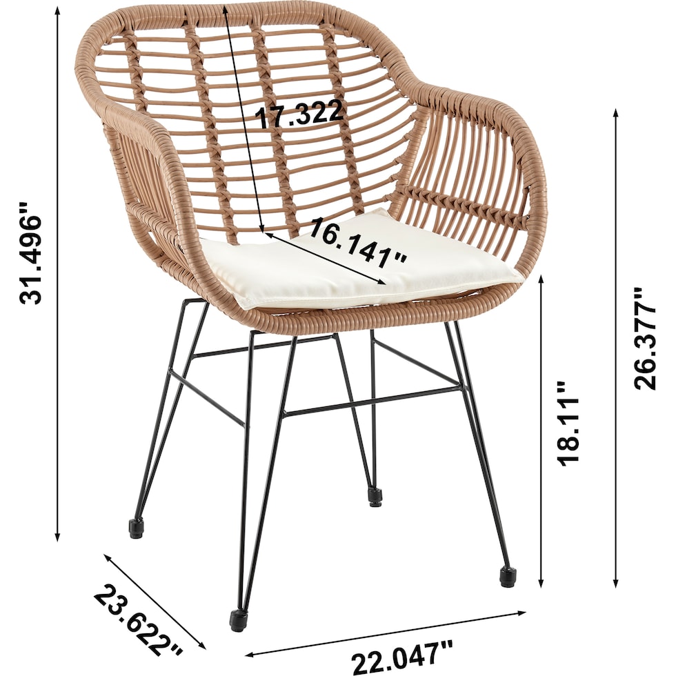 cumberland tan cream outdoor chair set   