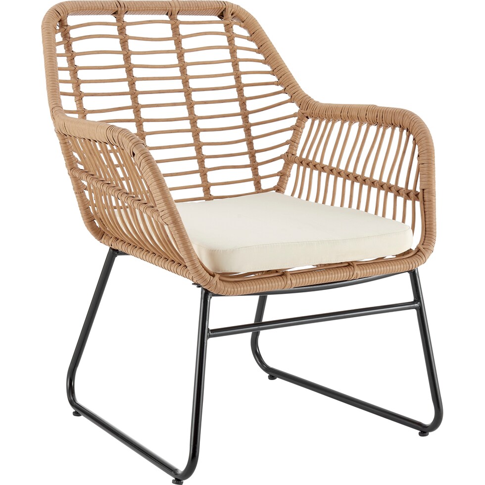 cumberland tan cream outdoor loveseat set   