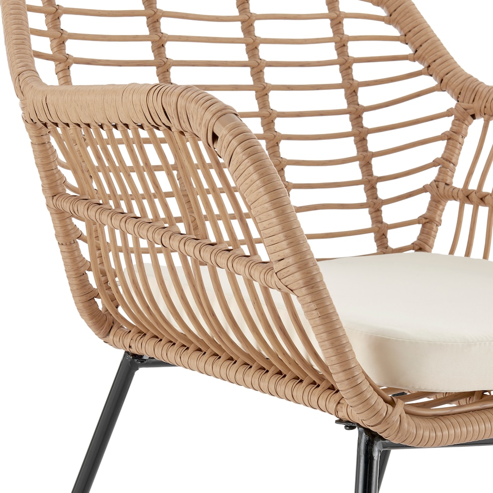 cumberland tan cream outdoor loveseat set   