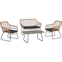 cumberland tan gray outdoor loveseat set   
