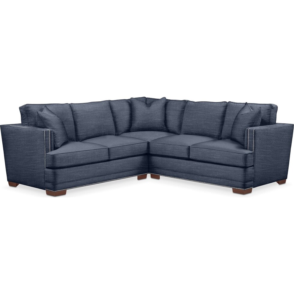 curious eclipse  pc sectional with left facing loveseat   