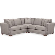 curious silver pine  pc sectional with left facing loveseat   