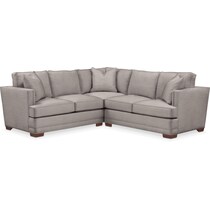 curious silver pine  pc sectional with right facing loveseat   