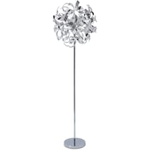 curls silver floor lamp   