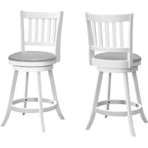 curtis white gray counter height stool   