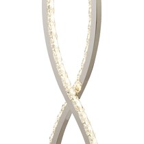 curve crystal silver floor lamp   