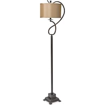 curved bronze black floor lamp   